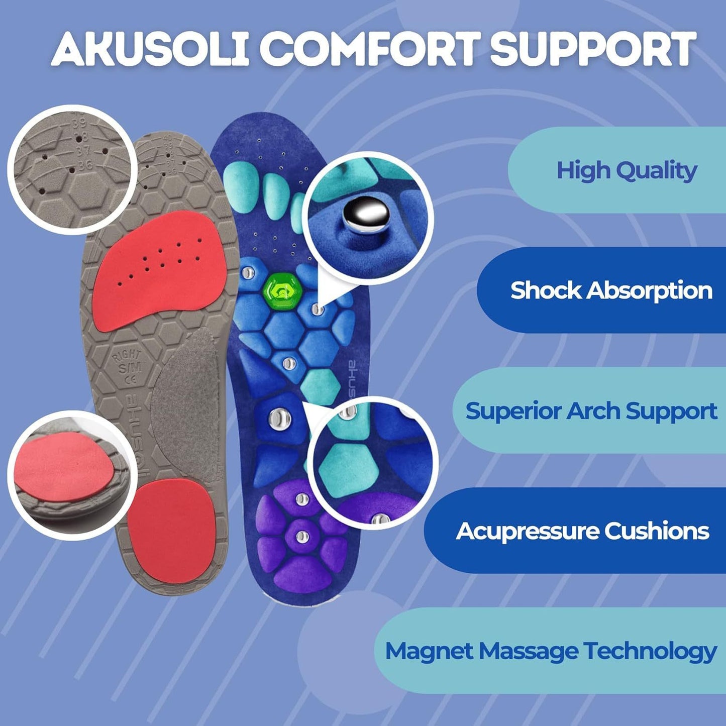 Magnetic Therapy Health Insoles