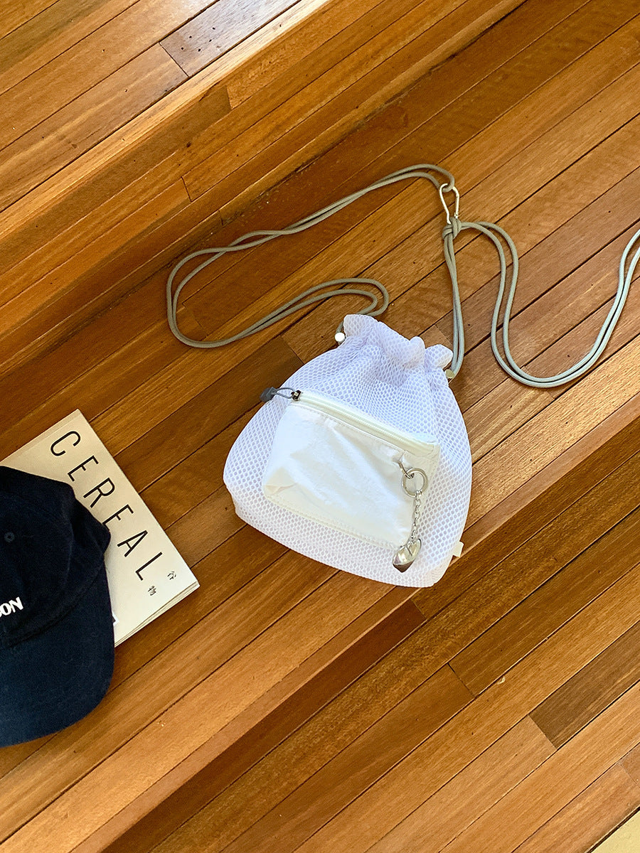 Small Mesh Drawstring Fitness Bag