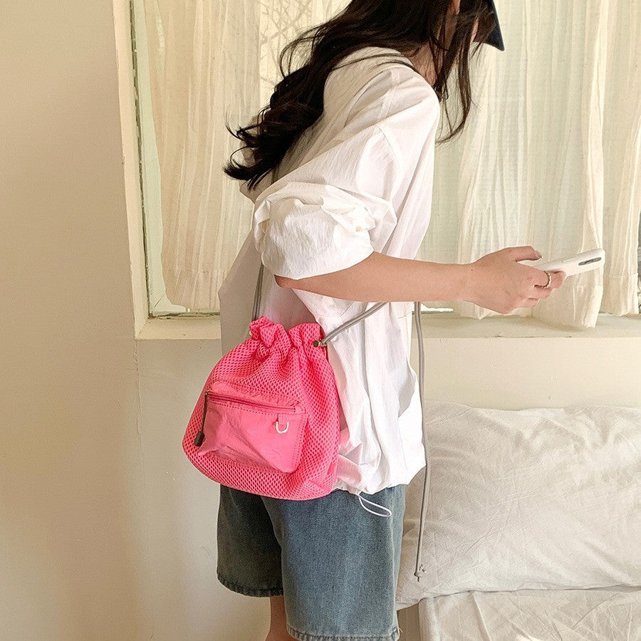 Small Mesh Drawstring Fitness Bag