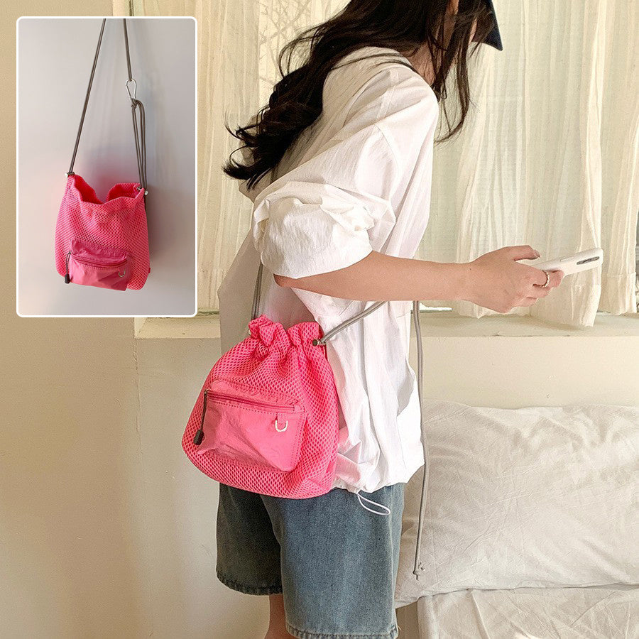 Small Mesh Drawstring Fitness Bag