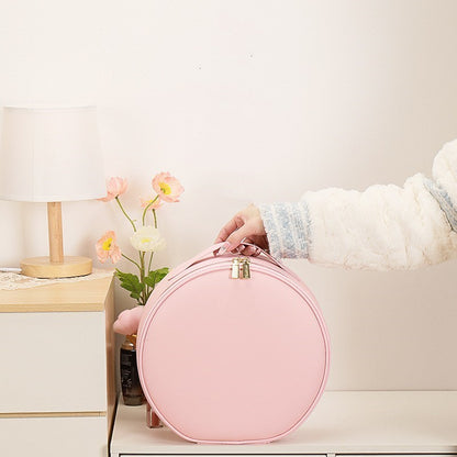 Round Smart LED Makeup Bag
