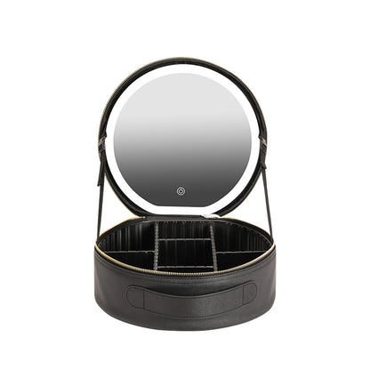 Round Smart LED Makeup Bag