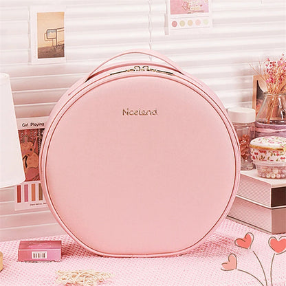 Round Smart LED Makeup Bag